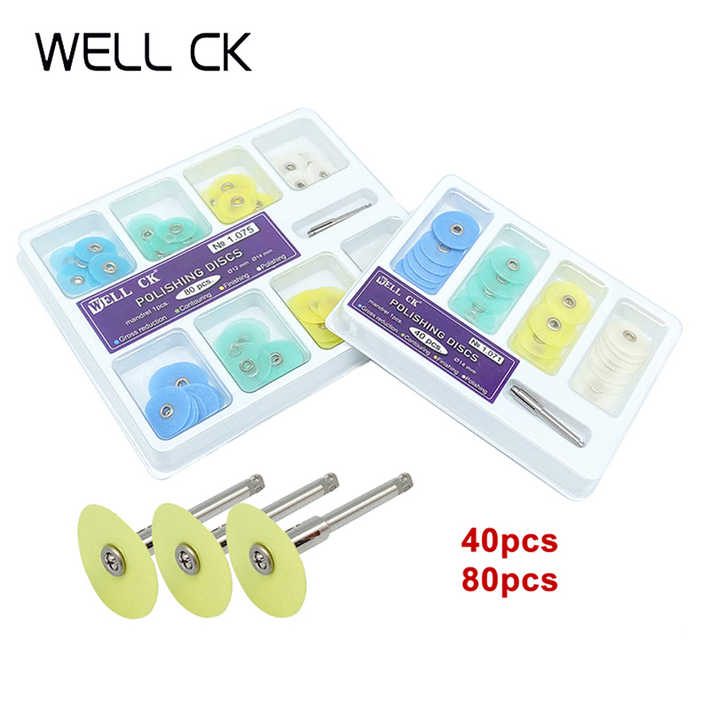 Teeth Whitening Kit Professional - WELL CK 40/80Pcs 치과 연마 디스크