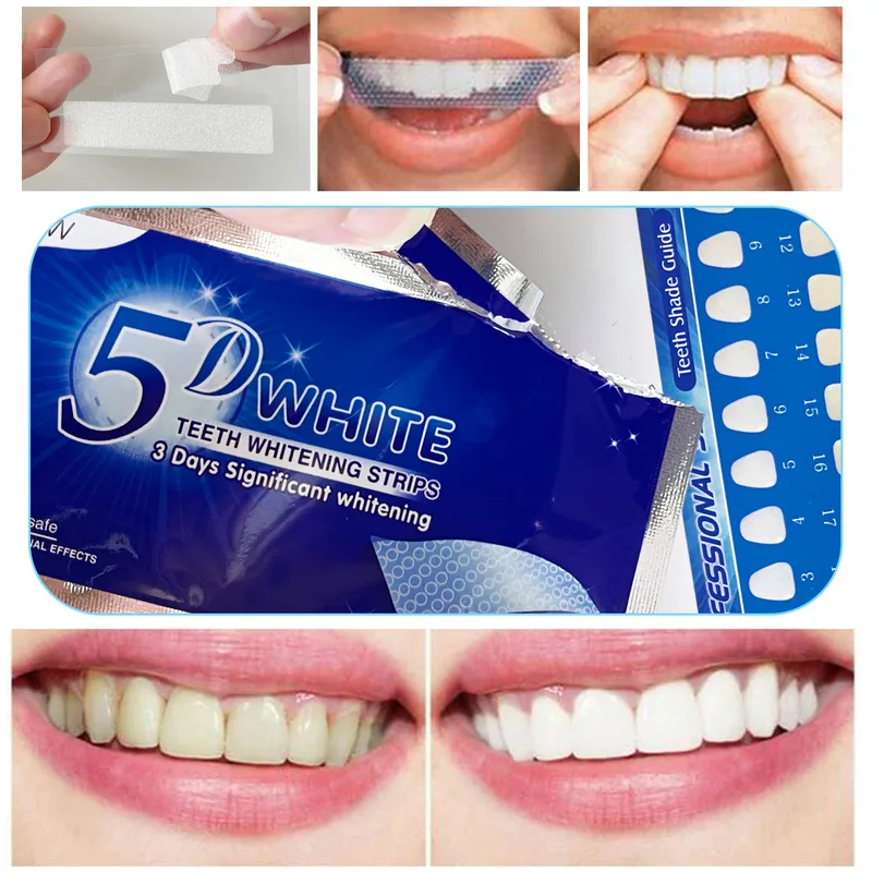 Teeth Whitening Q&M - 1-12pcs 5D 화이트닝 치아 스티커 화이트