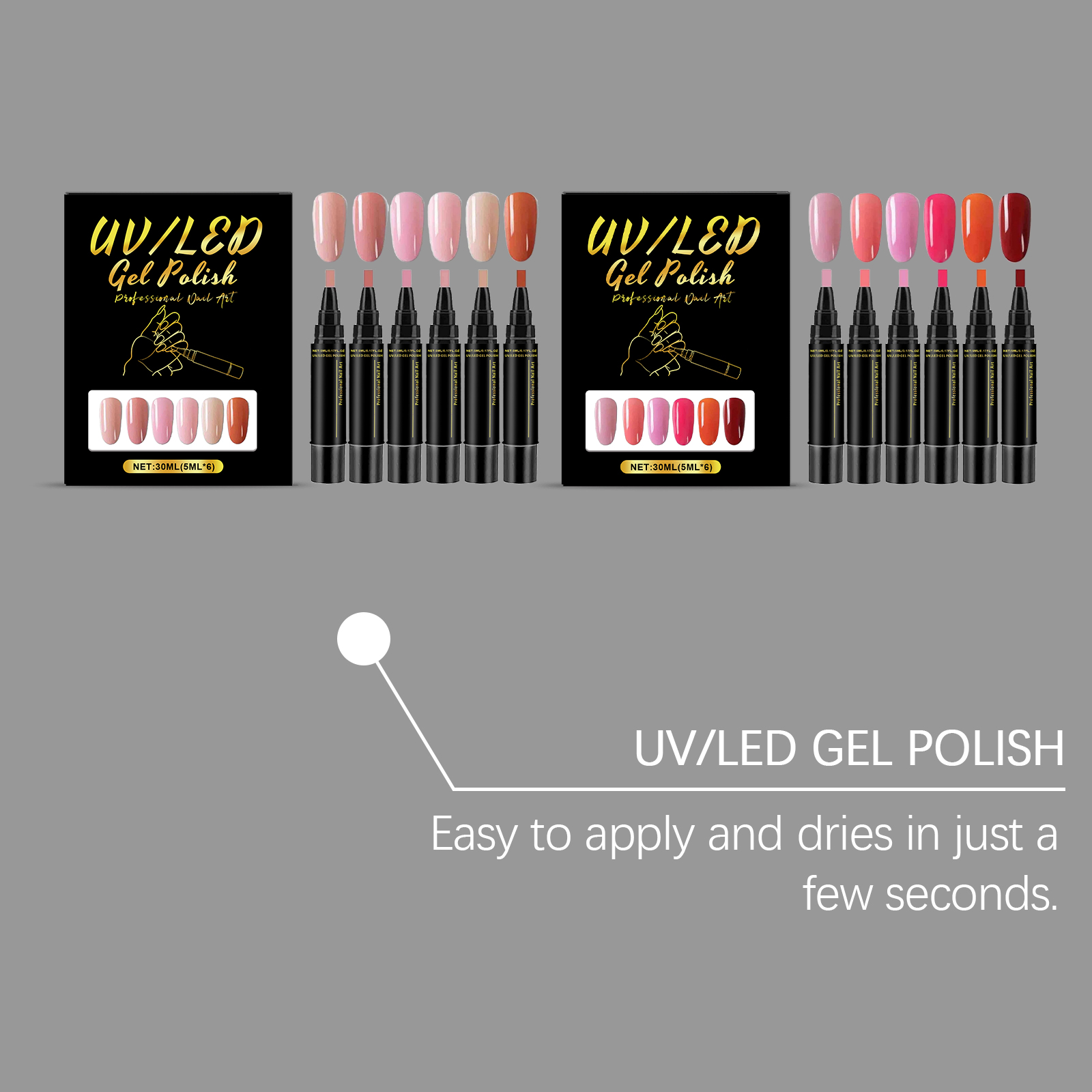 6색 젤 네일 펜 세트 DIY 홈 매니큐어 키트 간편하 - Uv Whitening Kit 리뷰 및 가격