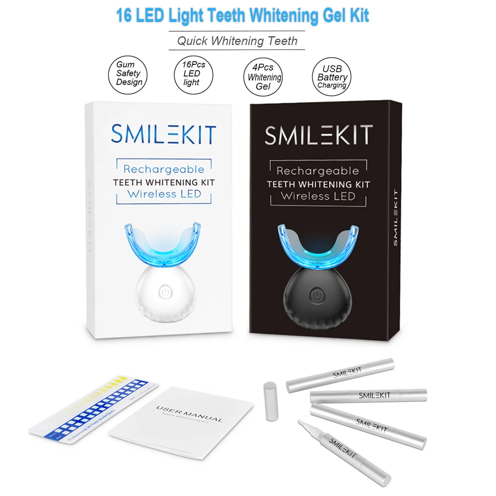 치과 치아 미백 키트 미니 16 LED 콜드 라이트 3 - Teeth Whitening Q&M 리뷰 및 가격