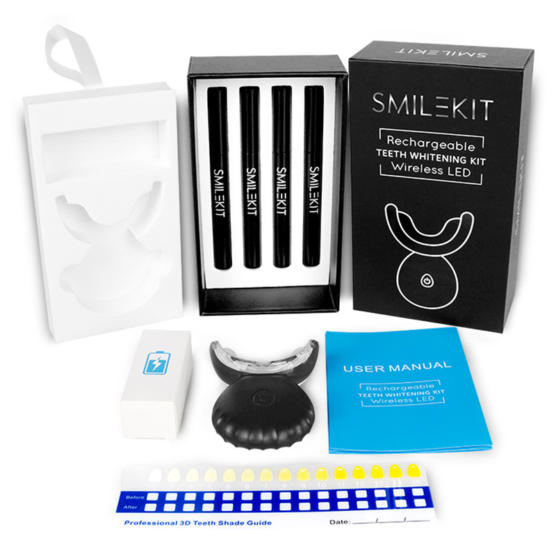 전기 치아 미백 LED 가정용 무선 치아 표백 젤 키트 - Teeth Whitening Bleaching Kit 리뷰 및 가격