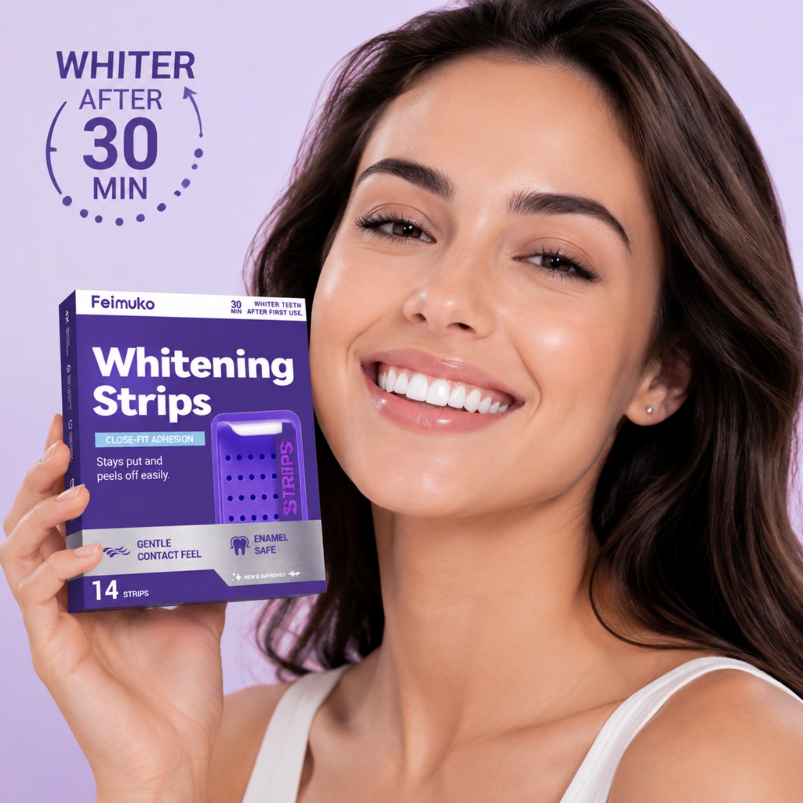 7개 프리미엄 퍼플 화이트닝 스트립 전문 치아 얼룩 제 - Teeth Whitening Bleaching Kit 리뷰 및 가격