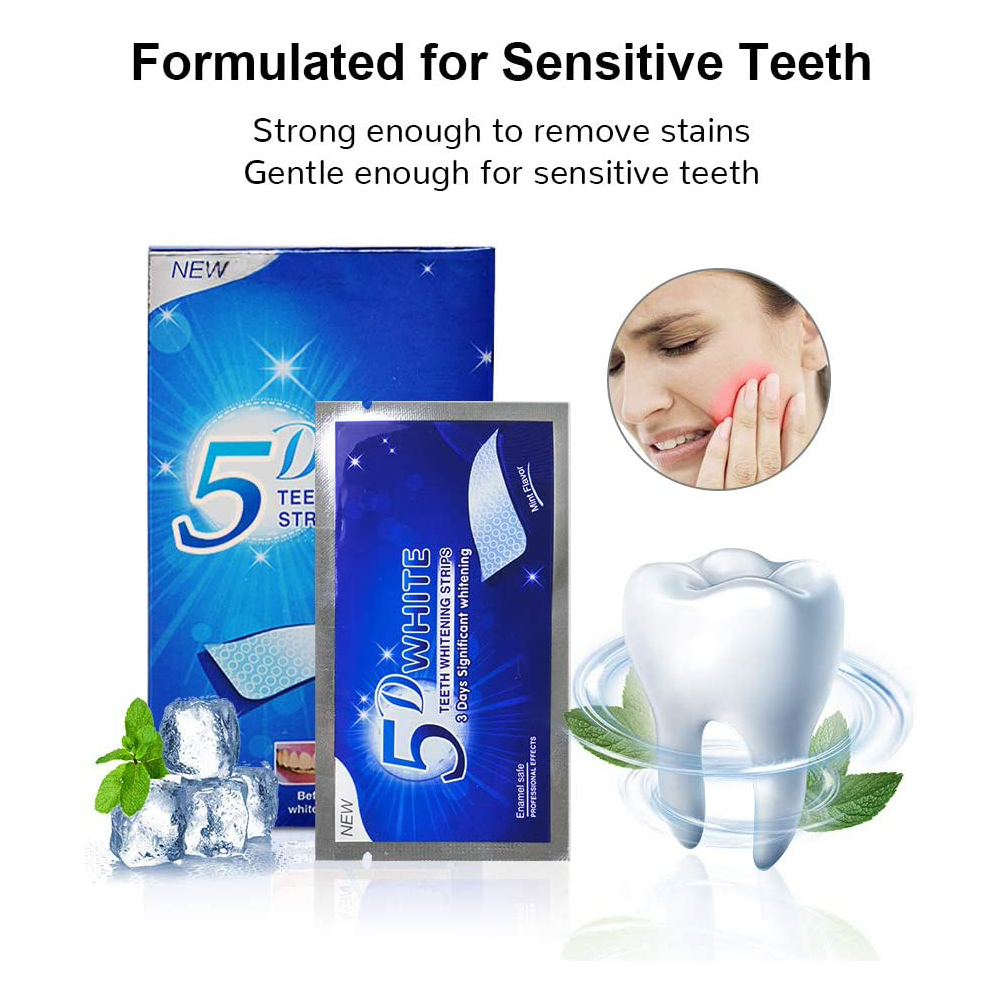 5D 화이트 치아 미백 스트립 미백 젤 화이트 스트립  - Teeth Whitening Q&M 리뷰 및 가격