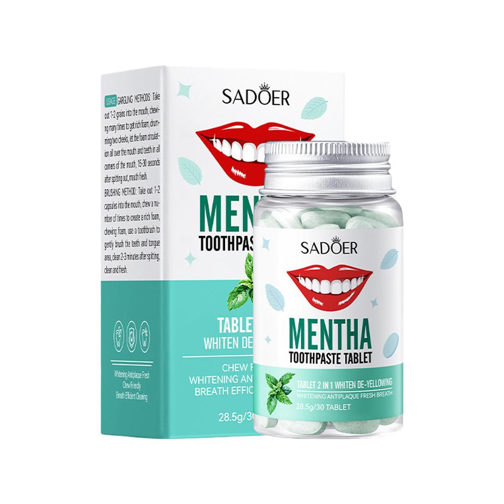 민트 솔리드 치약 정제 민트 맛 치아 호흡 구강 세척제 - Teeth Whitening Q&M 리뷰 및 가격